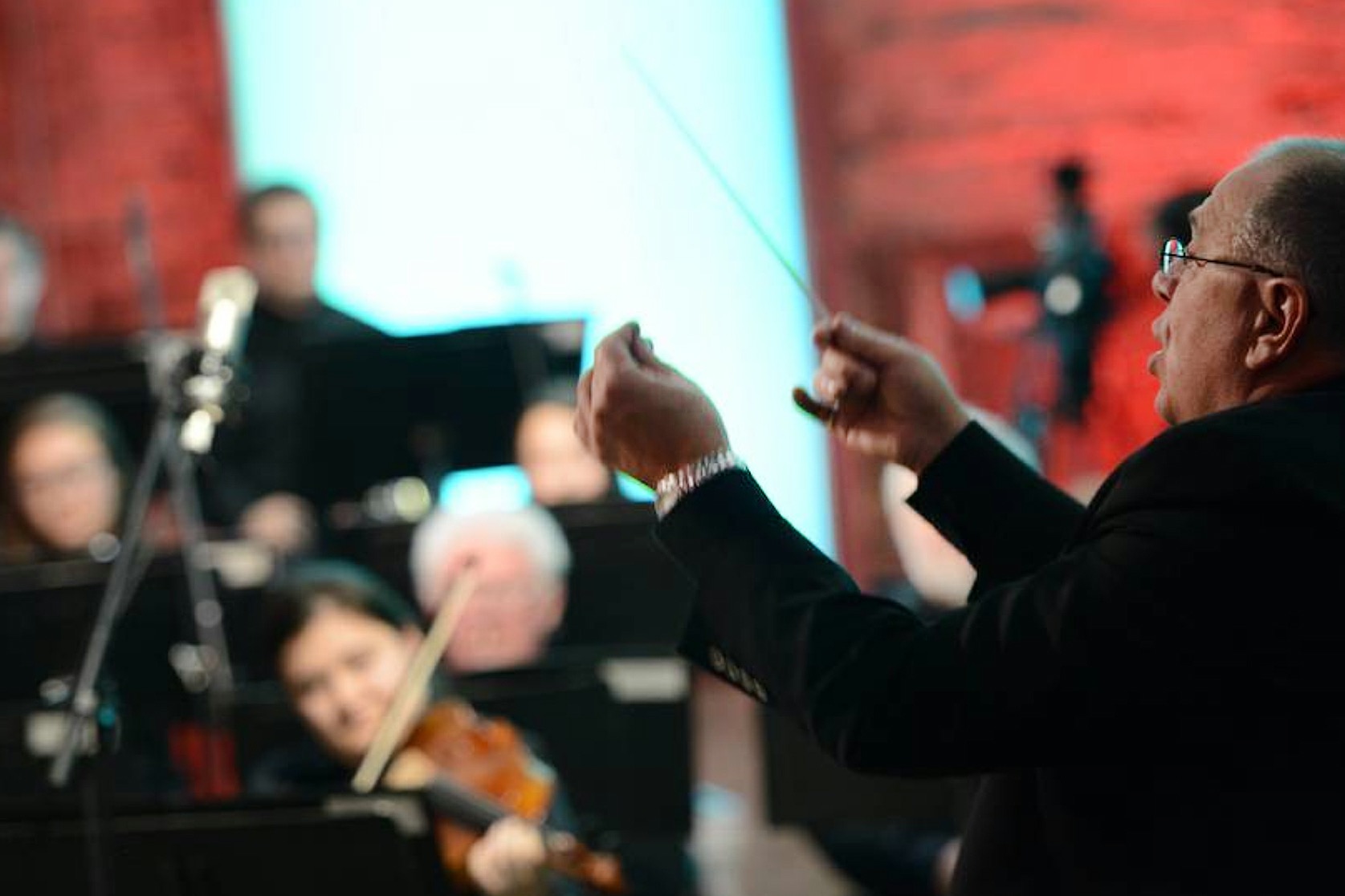 Michael conducting the Youth Orchestra in Concert
